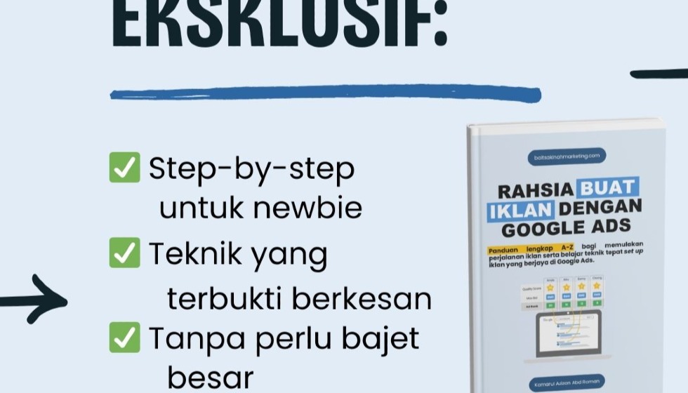 Rahsia Buat Iklan Dengan Google Ads